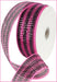 2.5"X25YD Wide Foil Stripe Black/Hot Pink RR3063JX