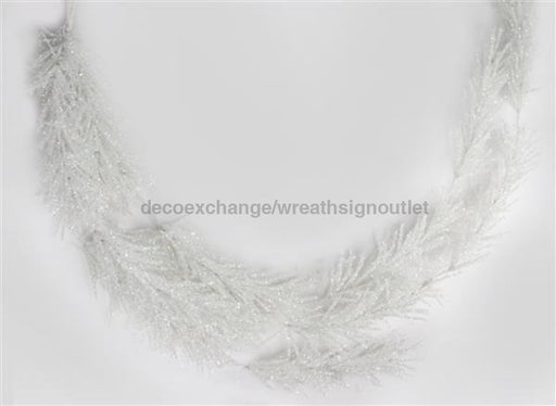 76" Iced Pine Hanging Garland Clear/White/Silver XG4507 - DecoExchange