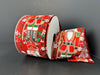 Deep Red Linen/Fancy Nutcracker, 2.5"X10Y 76602-40-10