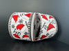 White Satin Santa's Hats Ho Ho Ho Black-White Edge Ribbon 76616-40-20