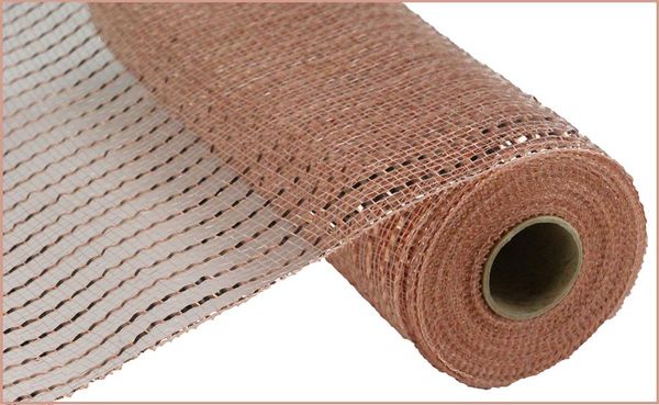 21"X10YD Wide Foil Mesh New Rose Gold W/Foil RE1066NF