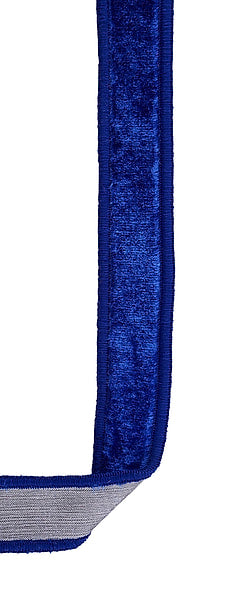 7/8" X 10YD Velvet/Dupioni Fused Royal Blue/Grey LX4036E3