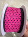 1.5"X10Yd Glitter Swiss Dots Fuchsia/Black RGH131983 - DecoExchange®