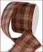 4"X20YD Woven Check Paper Mesh Burgundy/Natural RR700256