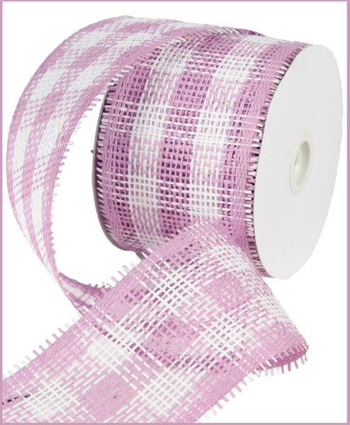 4"X20YD Woven Check Paper Mesh Orchid/White RR700244