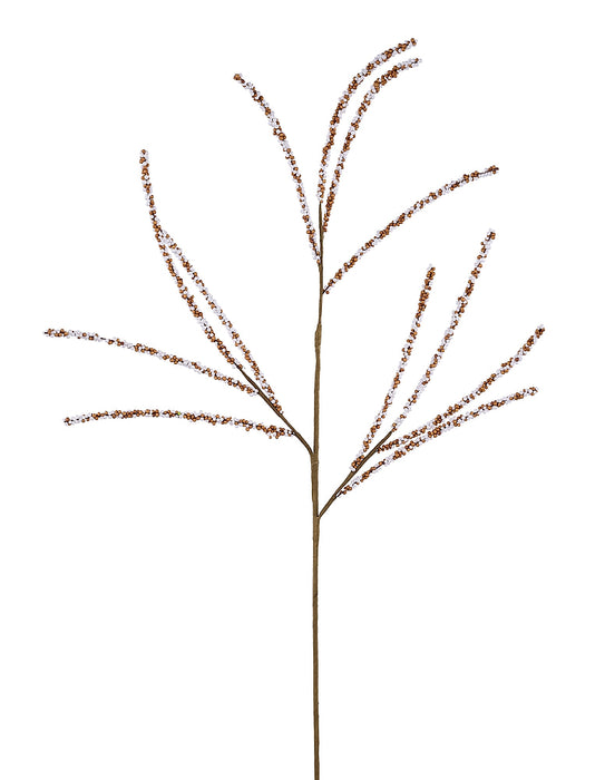 32"L Mini Styro Bead Spray X3 Gingerbread Brown/White MN0568E6