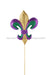 8’’ Fleur De Lis On 11’’L Pick Mardi Gras Mz1797Tc