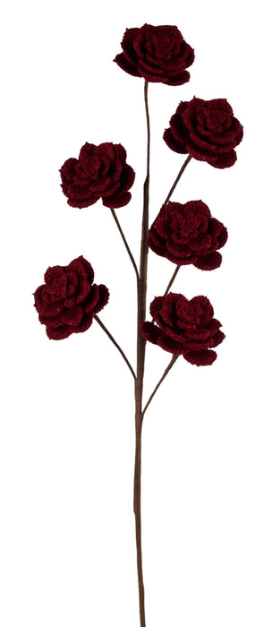 25.5"L Powdered Rose Spray Dark Red FH827124