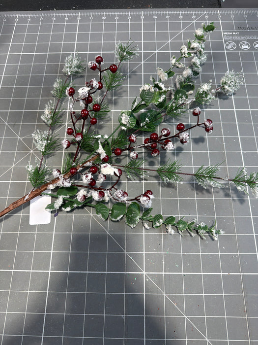 PVC Snowy Berry Mix Spray Burgundy 62573
