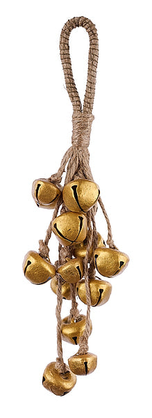 10"L Jingle Bell Cluster Ornament Antique Gold XC443408