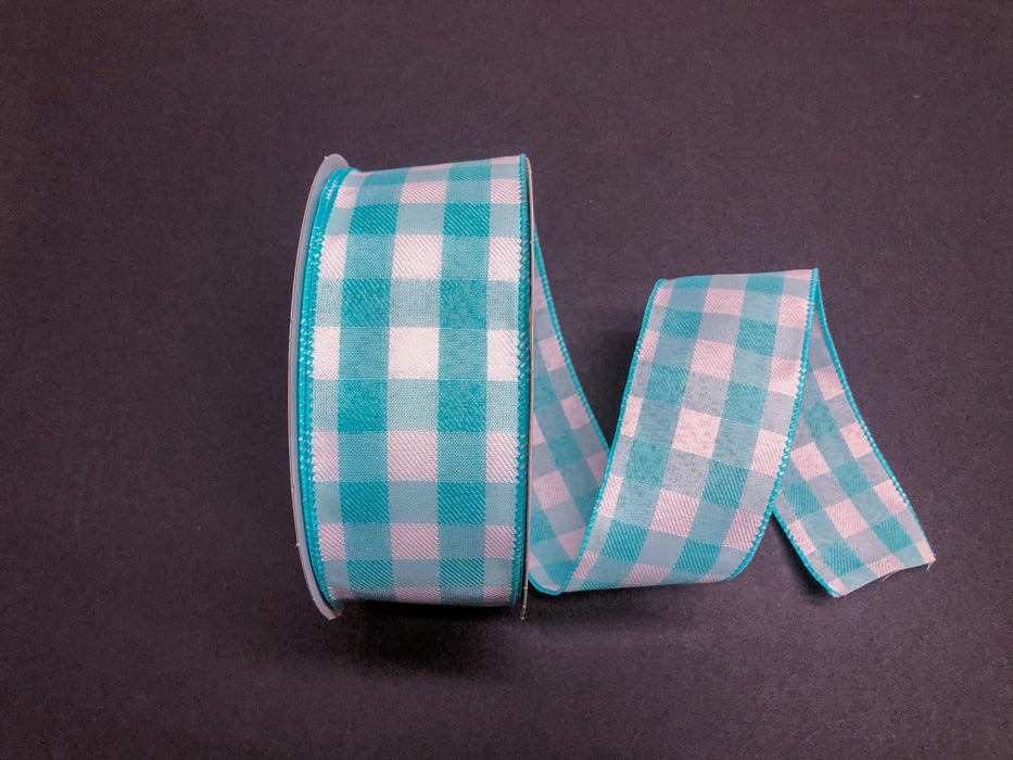 Aqua-Wht Buffalo Plaid, 2.5"X50Y 841-40-040