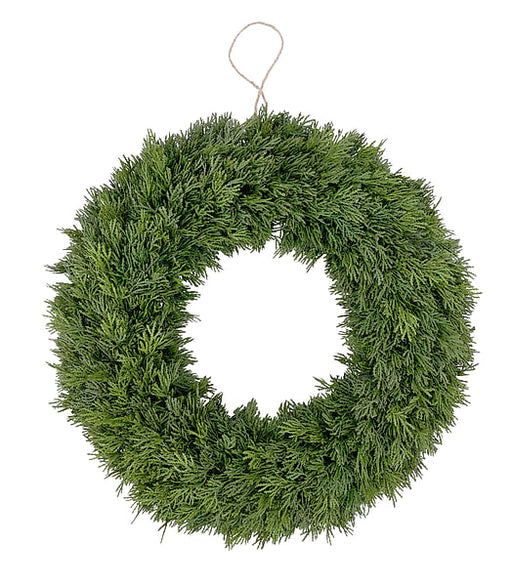 21"Dia Mini Juniper Wreath Two-Tone Green FF0017