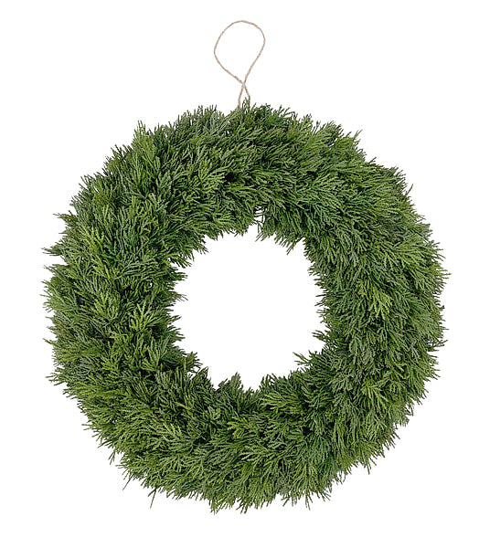 21"Dia Mini Juniper Wreath Two-Tone Green FF0017