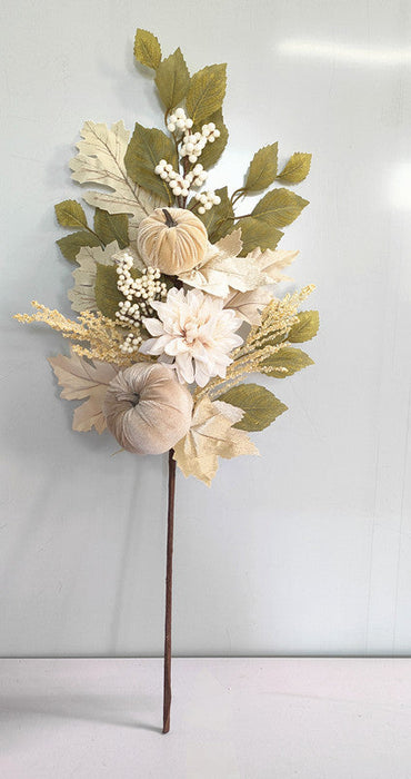 30 In Pumpkin Dahlia Berry Spray 85295