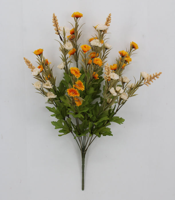 20" Aster Mum Bush, Yellow/Beige