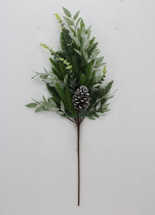 34 In Plastic Leaves Pine Pinecone 85769