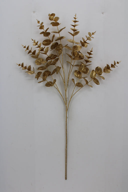 34" Eucalyptus Spray x9, Gold