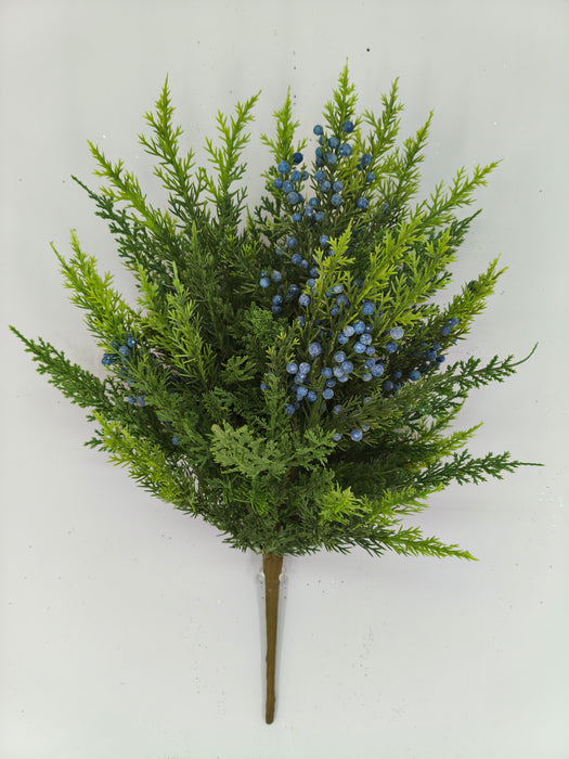19" Mixed Pine Berry Bush, Blue/Green 85952-BLGN
