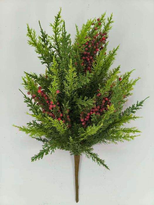 19" Mixed Pine Berry Bush, Red/Green 85952-RDGN