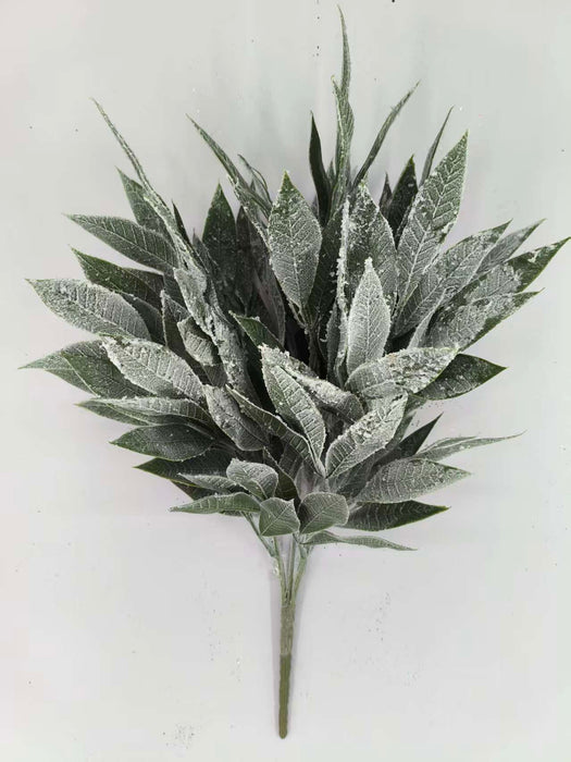 20" Olive Leaf Bush with Snow 85953