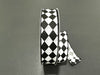 White Linen/Black Harlequin, 1.5"X50Y 861-09-604