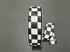Ivory Linen/Black Watercolor Checks, 1.5"X50Y 861-09-608