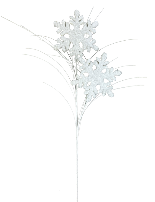 Snowflake Spray x 2 H26 White 86100WT