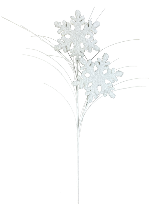 Snowflake Spray x 2 H26 White 86100WT