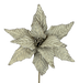 Matte Metallic Poinsettia Pick H15xDIA12 Gold 86254GD