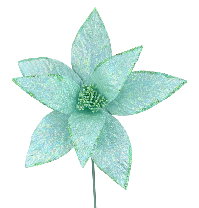 Glossy Poinsettia Stem H13Xdia10 86293MINT - DecoExchange®