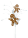 Gingerbread Man Spray x 2 H24 Brown 86451BN