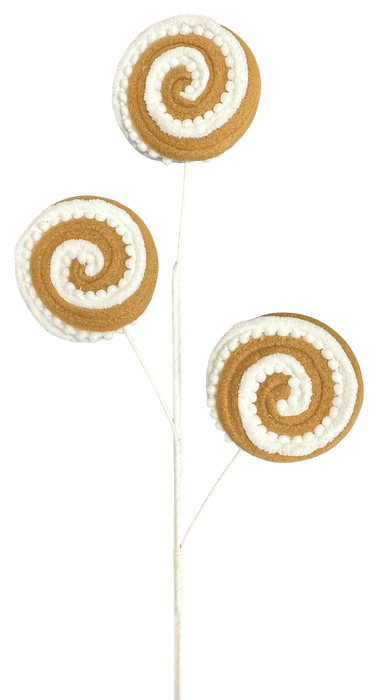 Lollipop Spray x 3 H26xDIA4 Brown/White 86726BNWT
