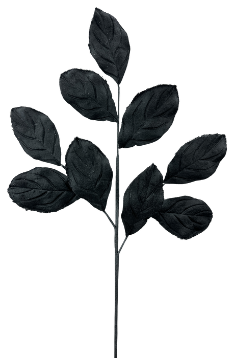 Velvet Magnolia Leaves Spray x 9 H30 86787BK