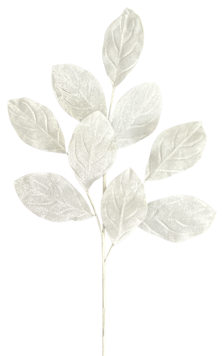 Velvet Magnolia Leaves Spray x 9 H30 86787WT