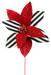 Stripe Poinsettia Stem 24in 86799RDBKWT