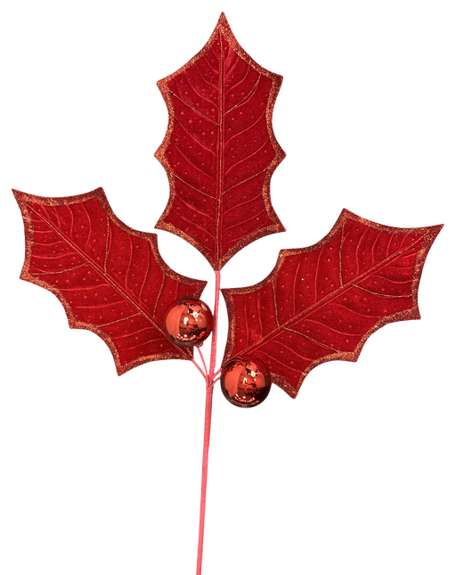 Holly Lvs Spray x 3 H39 Red 86864RD