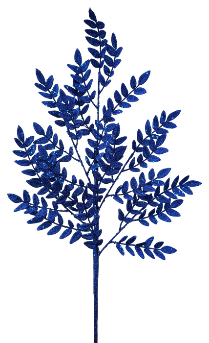 Glitter Fern Spray x 5 H28 86927BL