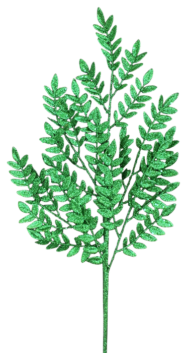 Glitter Fern Spray x 5 H28 86927GN