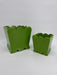8" Scalloped Green Planter 4659017 - DecoExchange®
