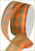 2.5"X20YD Woven Check Paper Mesh Orange/Moss Green RR600255