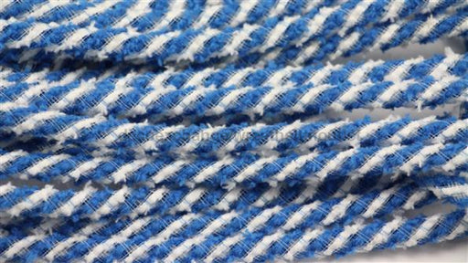 8Mm X 20Yd Snowdrift Deco Flex Tubing White/Royal Blue RE3225CT - DecoExchange