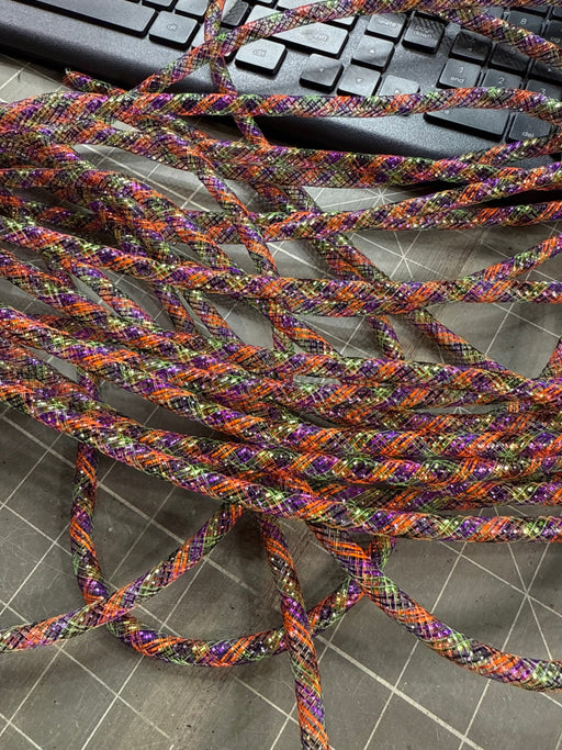 8Mmx30Yd Deco Flex Tubing Black/Orange/Purple/Lime RE3010T4 Tubing