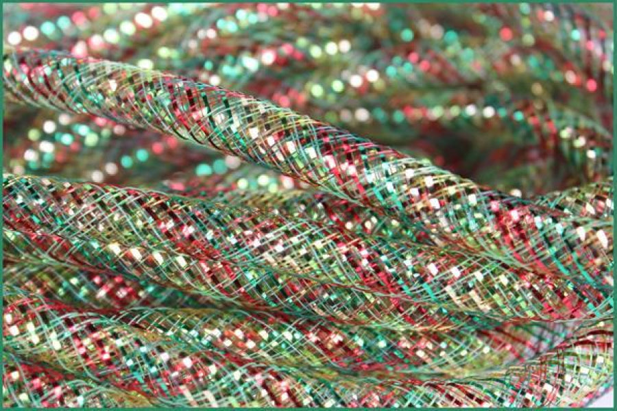 8Mmx30Yd Deco Flex Tubing Green/Red/Lime/Gold Re3010G6