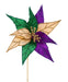 9.5’’Dia Velvet Poinsettia On 8’’L Stem Mardi Gras Hg3271 Pick