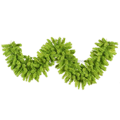 9' Artificial Garland Flocked Lime K168614 - DecoExchange