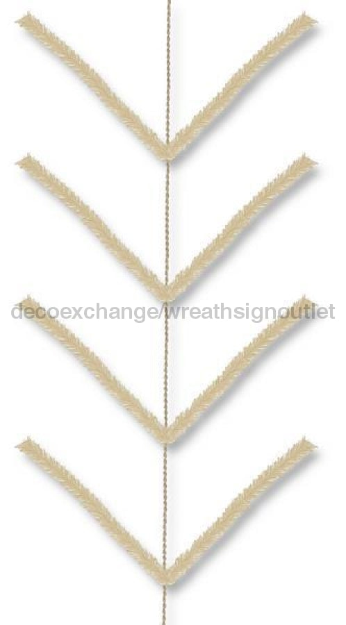 9' PENCIL WORK GARLAND: BURLAP XX7524W4 - DecoExchange