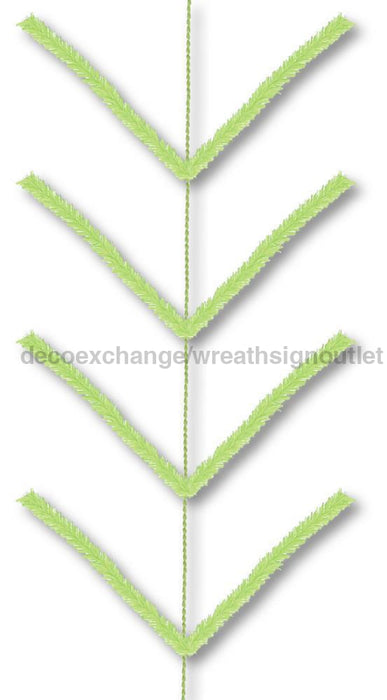 9’ Pencil Work Garland X22 Ties Lime XX752437 Base