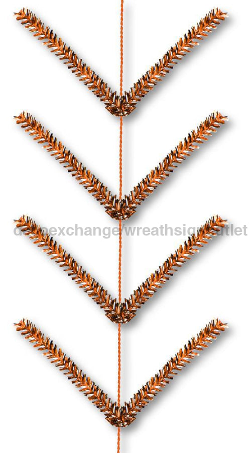 9’ Pencil Work Garland X22 Ties Metallic Copper XX752538 Base