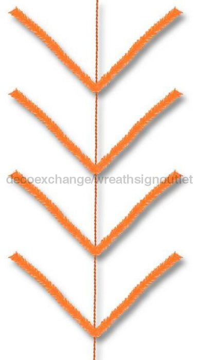 9' Pencil Work Garland X22 Ties Orange XX752420 - DecoExchange