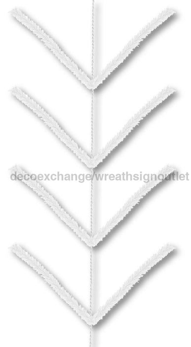 9’ Pencil Work Garland X22 Ties White XX752427 Base